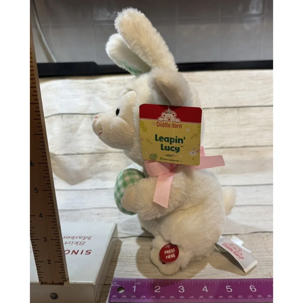 Cuddle Barn Leapin Lucy Animated Lamb Bunny Easter Sings Peter Cottontail VIDEO